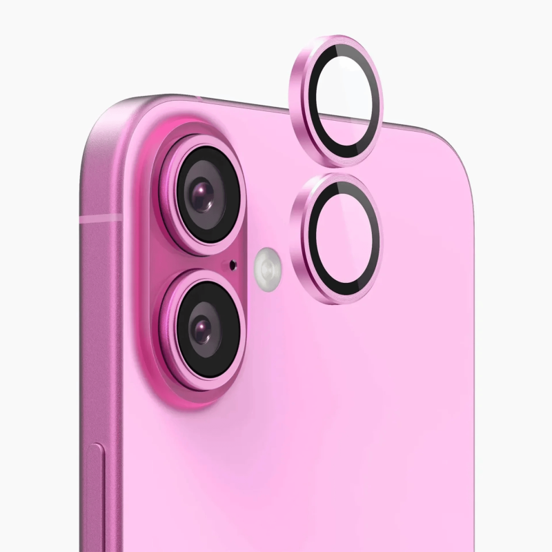 IPHONE 16 / 16 PLUS ROSE PINK CAMERA LENS PROTECTOR SCRATCH RESISTANT