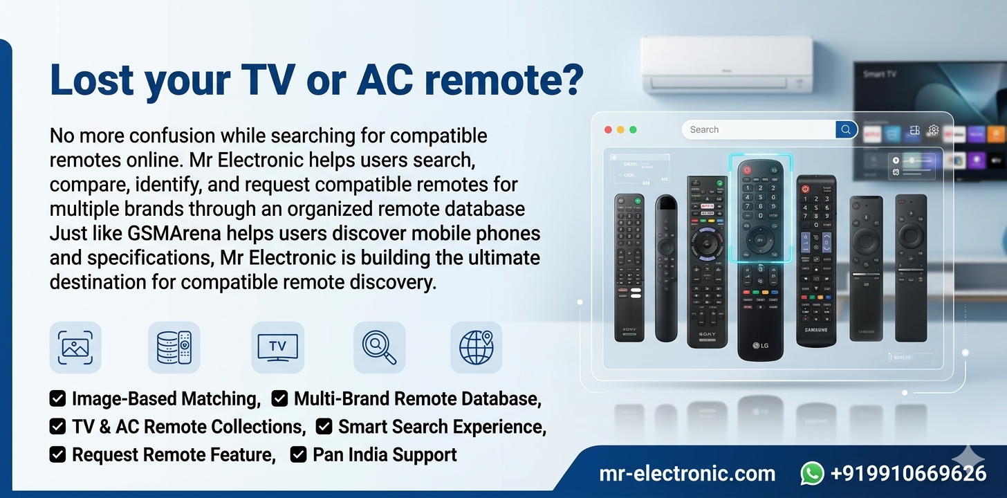 Mr Electronic — The GSMArena for Compatible TV & AC Remotes
