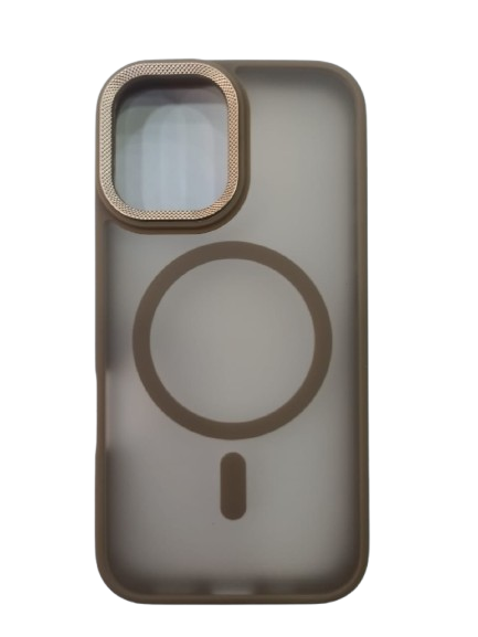Iphone 16 Golden Mobile Cover With Wireless Charging Support